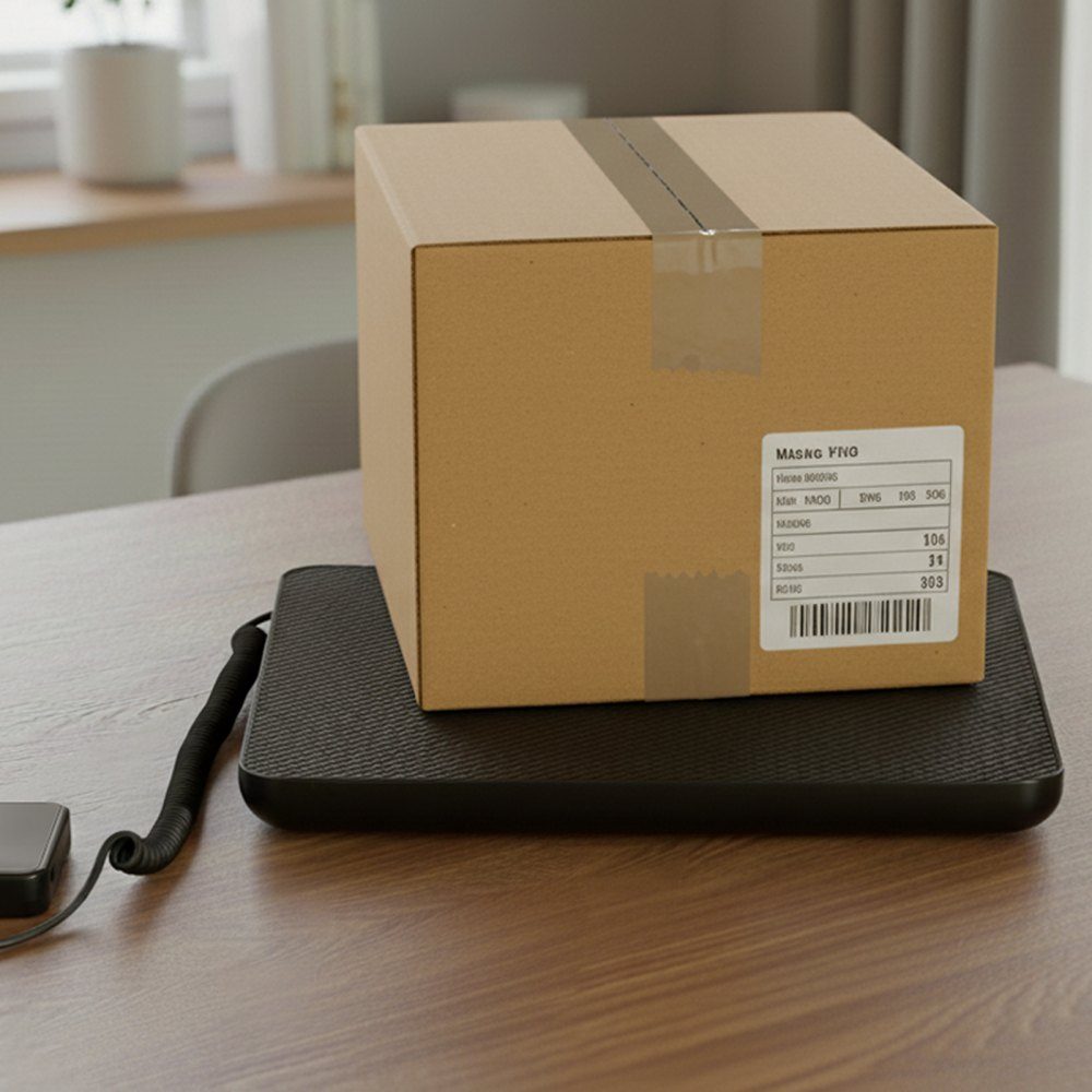 Digital Parcel Scale 10/100g Double Precision 200kg Platform Scale with Hold/Tare Function and LCD Display for Parcels, Postage, Luggage, Battery and Charging Cable Included