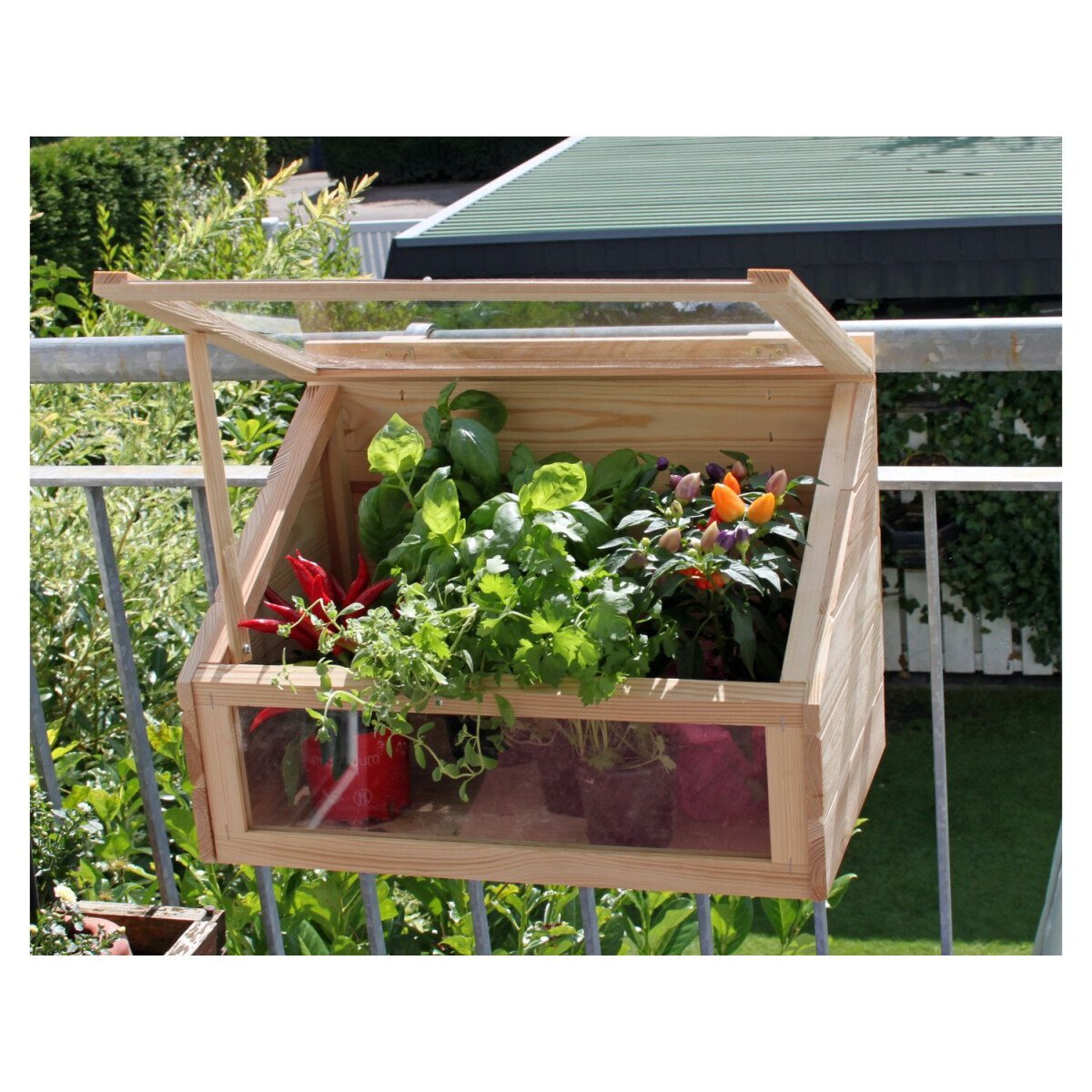 Promadino mini greenhouse balcony, made of wood