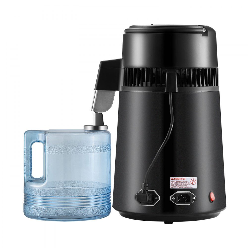 Waterdestilleerder Distilleerder RVS Waterdestilleerder 4L Zwart
