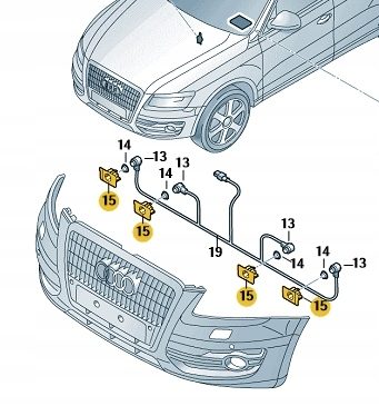 Audi OE 8R0919267L Bumpersensorbeugel PDC-SENSORHOUDER 8R0919267L - Links