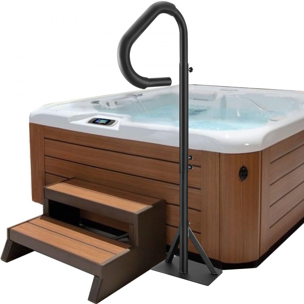 Poręcz do jacuzzi Udźwig 272 kg Poręcz Spa ze stopu aluminium Wysokość poręczy basenowej regulowana w zakresie od 122,92 do 160 cm Poręcz ułatwiająca wejście Obrót o 360° do basenów z hydromasażem Poręcz do jacuzzi Udźwig 272 kg Poręcz Spa ze stopu aluminium Wysokość poręczy basenowej regulowana w zakresie od 122,92 do 160 cm Poręcz ułatwiająca wejście Obrót o 360° do basenów z hydromasażem