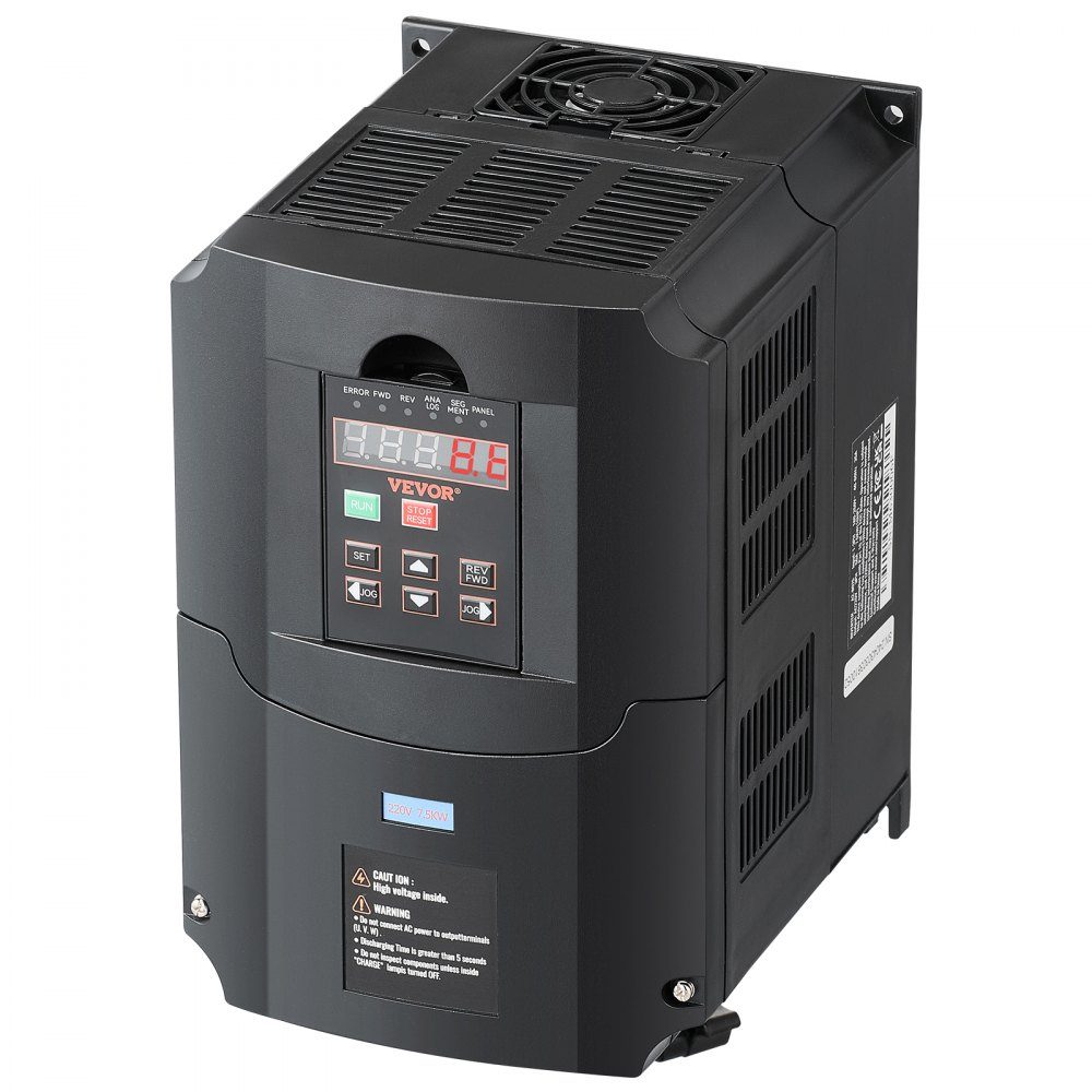 Frequenzumrichter VFD 10 PS 7,5 kW 35 A 1 oder 3 Phasen 220 V Eingang zu 3 Phasen 220 V Ausgang 40–60 Hz Eingang 0–400 Hz Ausgang VFD für Spindelmotor CNC-Geschwindigkeitsregelung