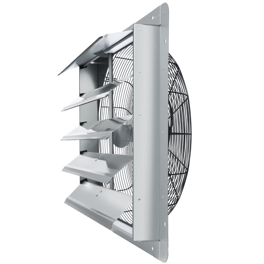 Afzuigventilator 610 mm 1400 RPM 2892CFM wandgemonteerde aluminium zolderventilator met AC-motor ventilatie en koeling voor kas garage schuur winkel – Artikelnr. HT-22742
