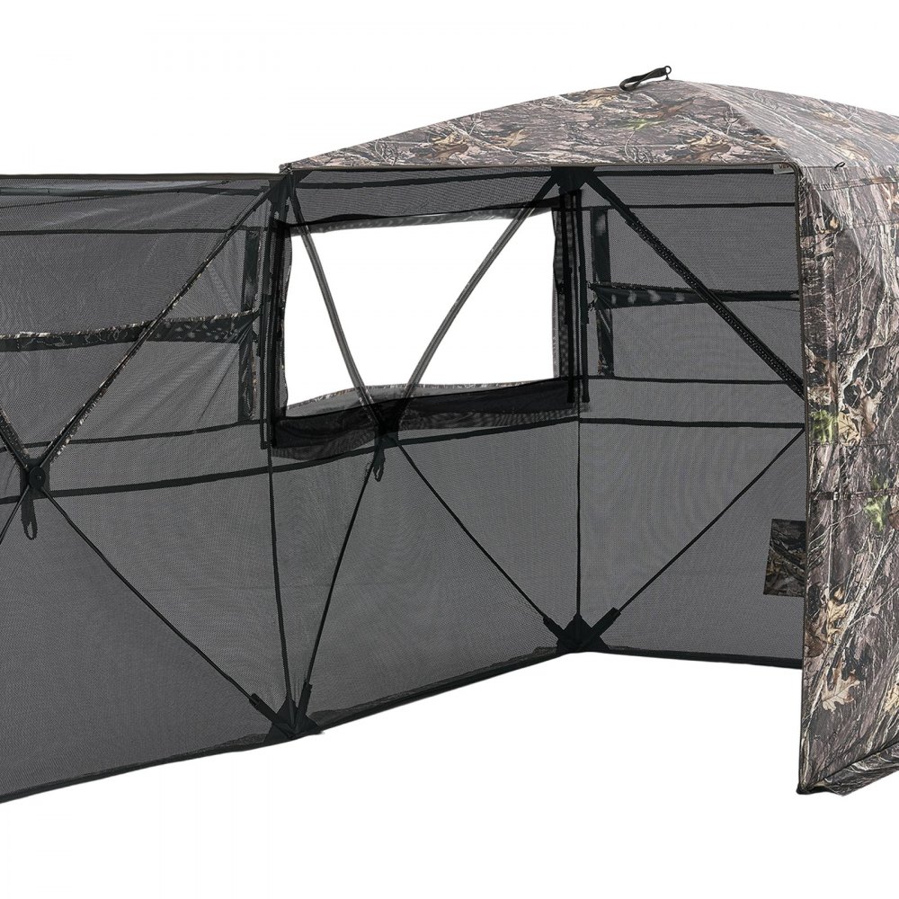 Tente de chasse, cachette de chasse pour 4 à 5 personnes, panneaux de fond transparents avec sac de transport, tente de camouflage robuste avec porte et fenêtre à fermeture éclair silencieuse, abri de chasse pour moutons, cerfs et lapins Tente de chasse, cachette de chasse pour 4 à 5 personnes, panneaux de fond transparents avec sac de transport, tente de camouflage robuste avec porte et fenêtre à fermeture éclair silencieuse, abri de chasse pour moutons, cerfs et lapins