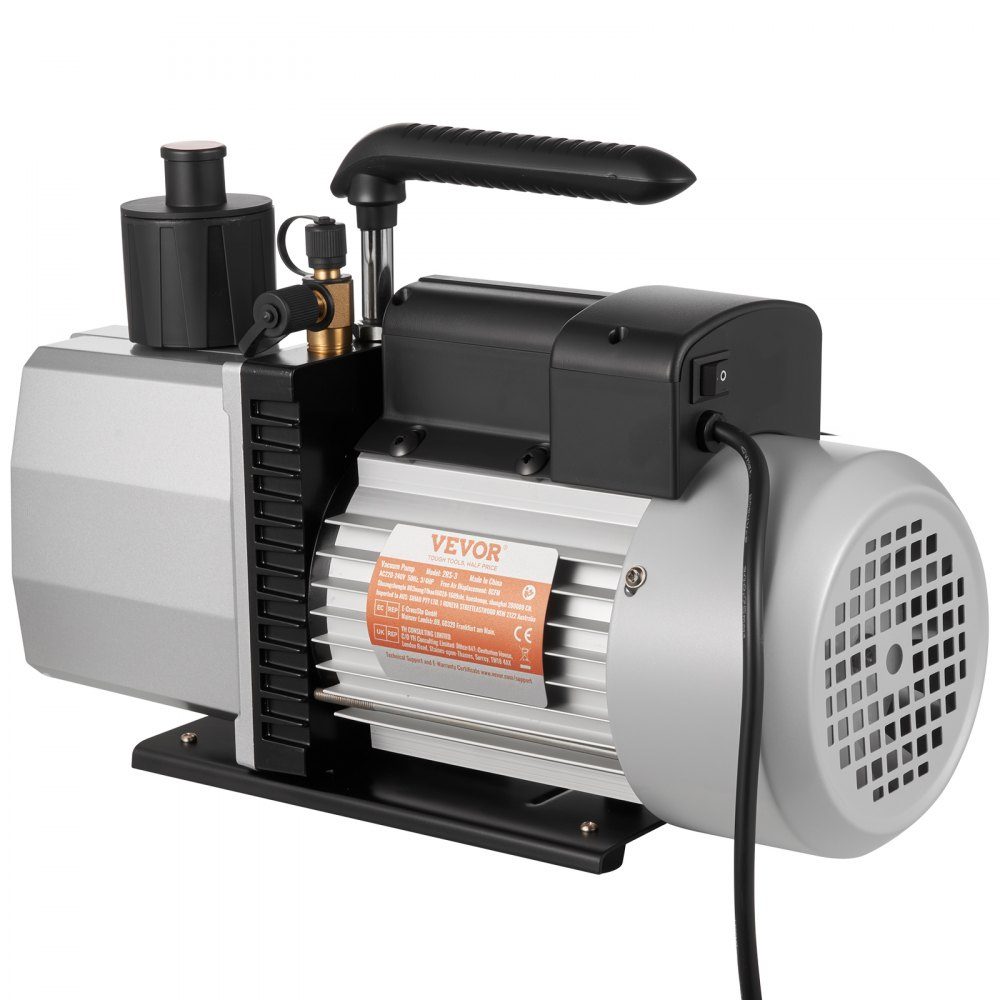 Vacuum Pump 8CFM 3/4HP Two Stage Air Conditioner Vacuum Pump 220V 0.3PA Ultimate Vacuum Refrigerant HVAC Tool for Car Repair Vacuum Evacuation