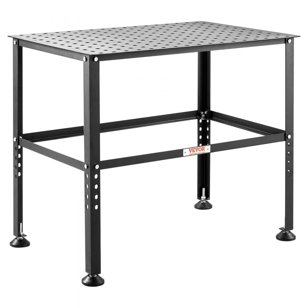 Schweißtisch 914,4 x 609,4 x 784,8 mm, Montagetisch mit einer Tragfähigkeit von 362 kg, Werkbank mit 16 mm Befestigungslöchern und rutschfesten Fußpolstern für Schweißmontage- und Reparaturarbeiten Schweißtisch 914,4 x 609,4 x 784,8 mm, Montagetisch mit einer Tragfähigkeit von 362 kg, Werkbank mit 16 mm Befestigungslöchern und rutschfesten Fußpolstern für Schweißmontage- und Reparaturarbeiten
