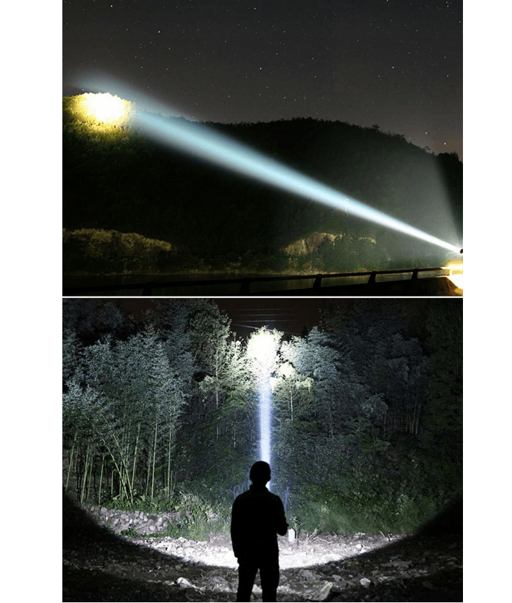 #BESTDEAL# Outdoor LED flashlight up to 800 m with power bank
