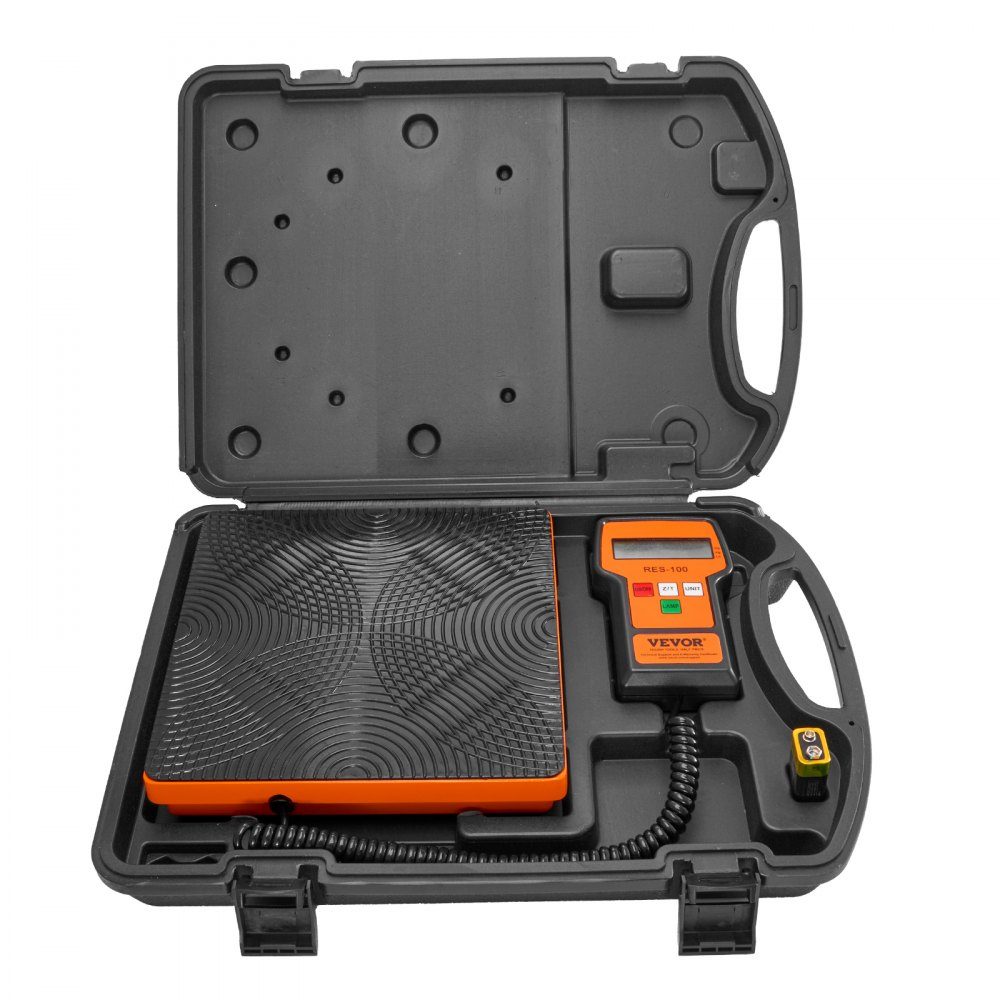 Refrigerant Scale 100kg Load Recovery Freon Scale with Wired Remote Control 5g High Precision Electronic Digital Recovery Weight Scale with Case and Dry Battery