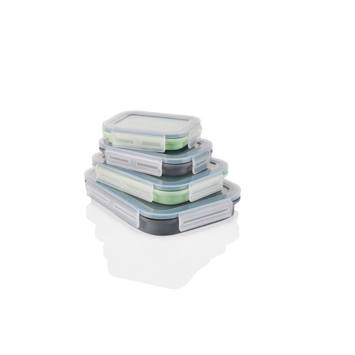 Składane pojemniki do przechowywania żywności/lunchbox SILVERCREST®, wykonane z żaroodpornego silikonu (prostokąt)