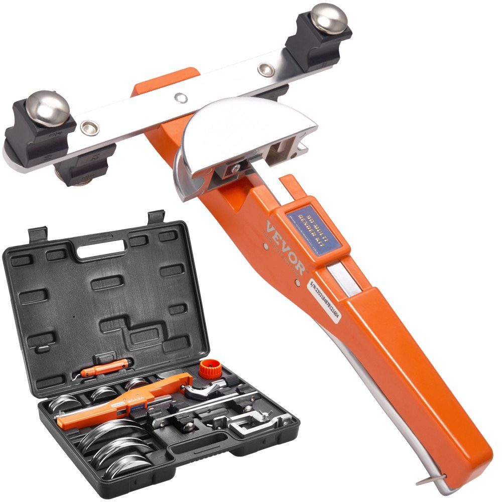 Rohrbieger Ø6-22mm Rohrbieger Handrohrbieger Set Rohrbieger vorwärts & rückwärts bis 90° + Rohrschneider für Klimaanlagen Kühlsysteme Automotive/Hydraulik/Pneumatiksysteme