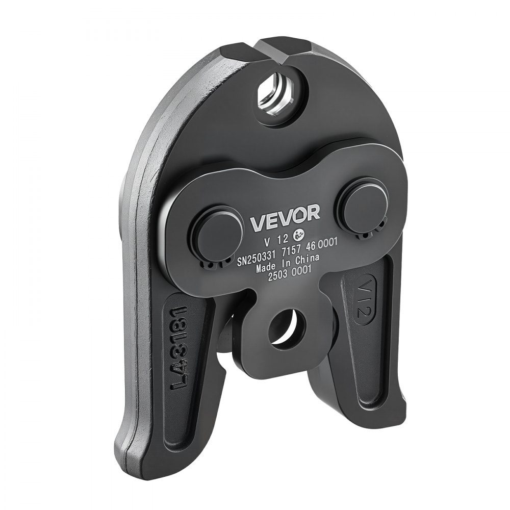 V12 crimping jaw, 12mm crimping jaw for V-shaped stainless steel pipes, steel crimping jaws, compatible with standard crimping tools, ideal for HVAC systems, gas lines and radiant heating systems