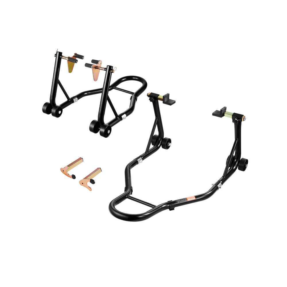 Motorstandaard Lift Voor Achter Reparatiestandaard, 50kg Heavy Duty Voorwiel Dubbele Vorkstandaard, Achterwiel U+L Vork Zwenkarm Coil Stand, Motorkrik voor de meeste motorfietsen