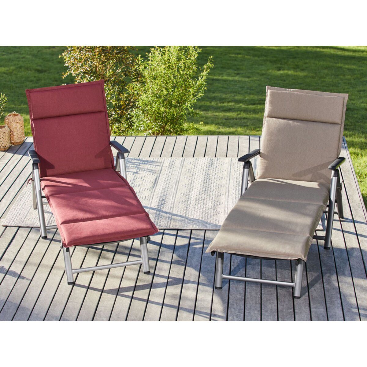 LIVARNO home gestoffeerd ligbed, met opstaande naad, ca. 190 x 58 x 4 cm (rood)