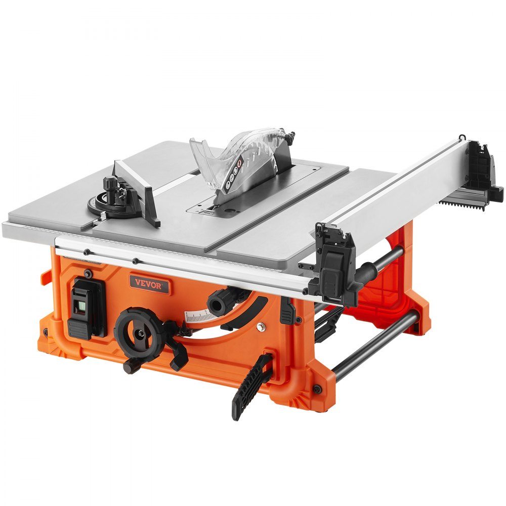 Tischkreissäge 4400 U/min, Tischkreissäge 1800 W, 85 mm bei 90° Querschnitt / 60 mm bei 45° Schrägschnitt, Winkelanschlag -60˚/60˚, ideal zum Schneiden von Holz und für DIY-Holzbearbeitungsprojekte