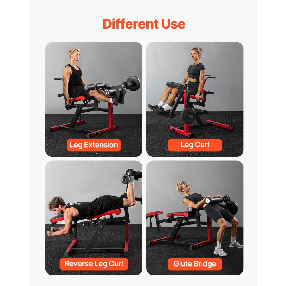 Leg Extension and Curl Machine, Seated Leg Twist Extension for Thighs, Adjustable Device for Special Lower Body Exercises, Home Gym Training Bench, 250kg Load Capacity