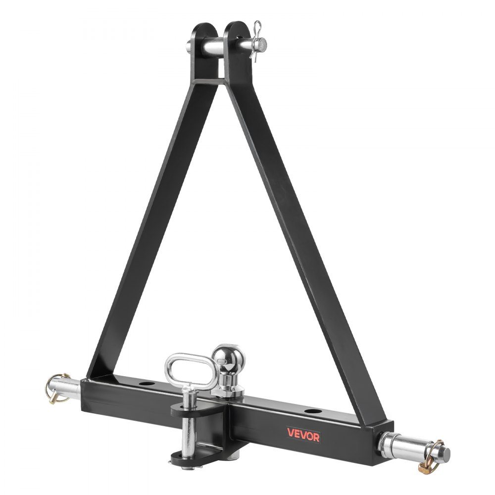 3 Point Tow Hitch with 1-7/8" Receiver 3 Point Mount 2721kg Tractor Tow Hitch Adapter Compatible with Kubota, Mahindra, John Deere, Massey Ferguson, 505x575x130mm – Part No. HT-22459