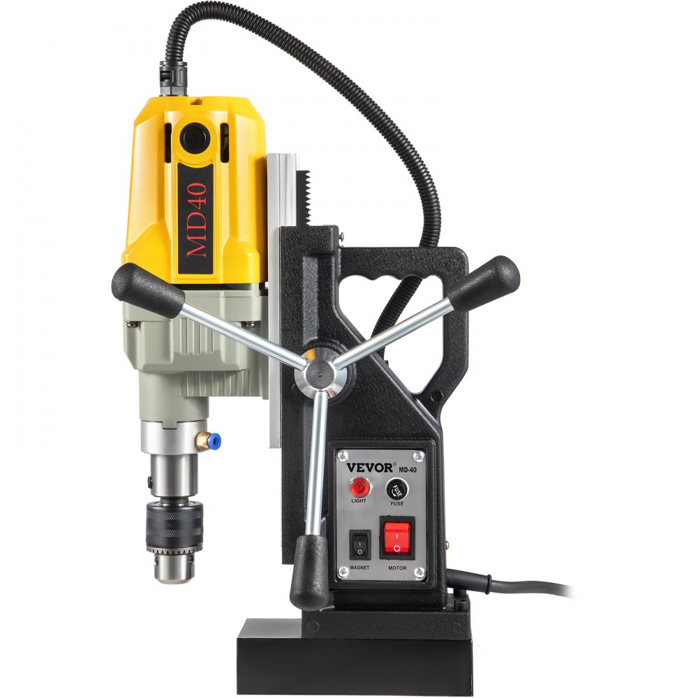 1100W Magnetbohrmaschine Magnetbohrmaschine 12000 N Elektrische Kernbohrmaschine Industriebohrmaschine mit 12 Bohrern, max. Tiefe 55 mm, für Schiffs- und Brückenbau, Stahlbau