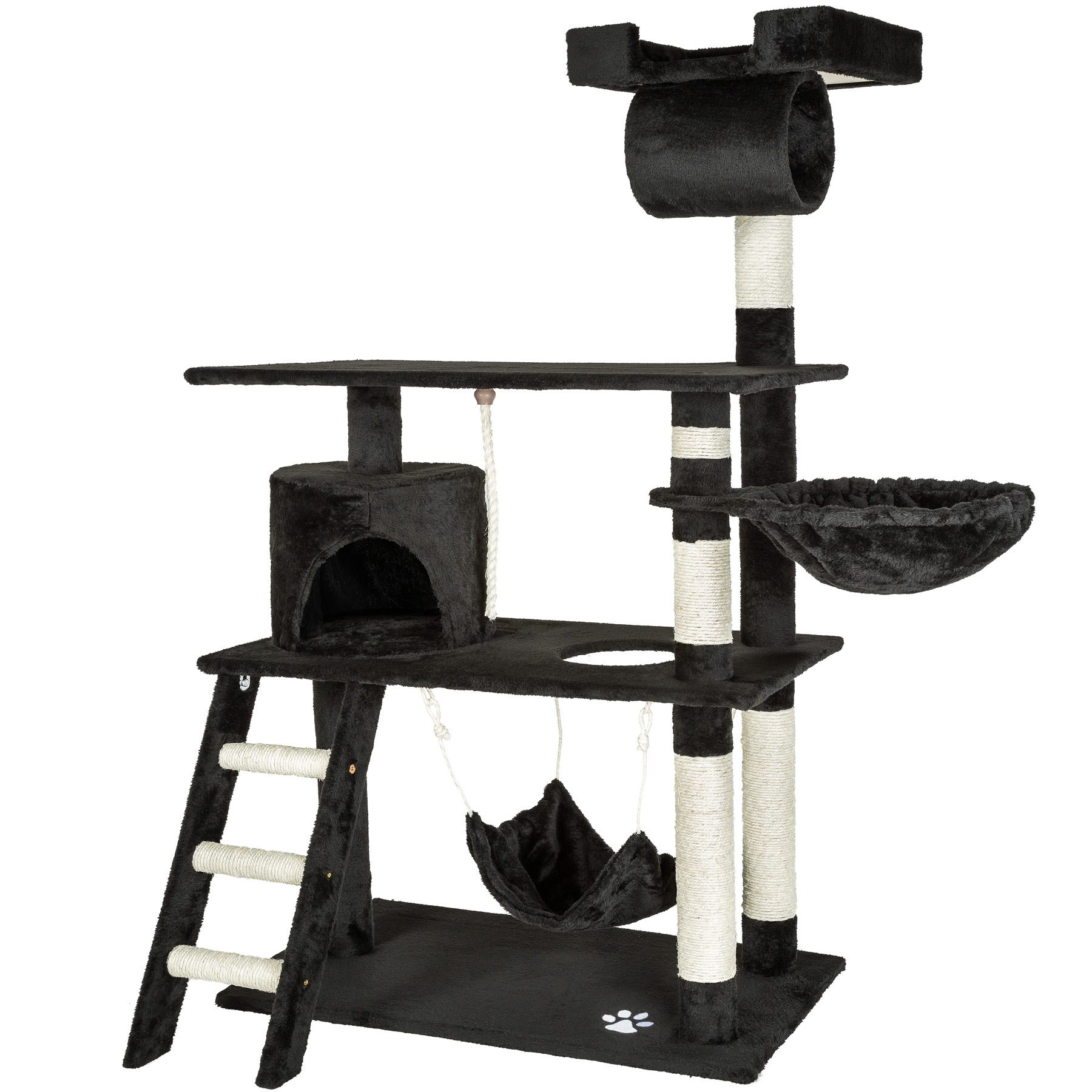 Cat Scratching Post, Cat Scratching Post, Climbing Post for Cats, Scratching Post, Sisal, 141cm, Black