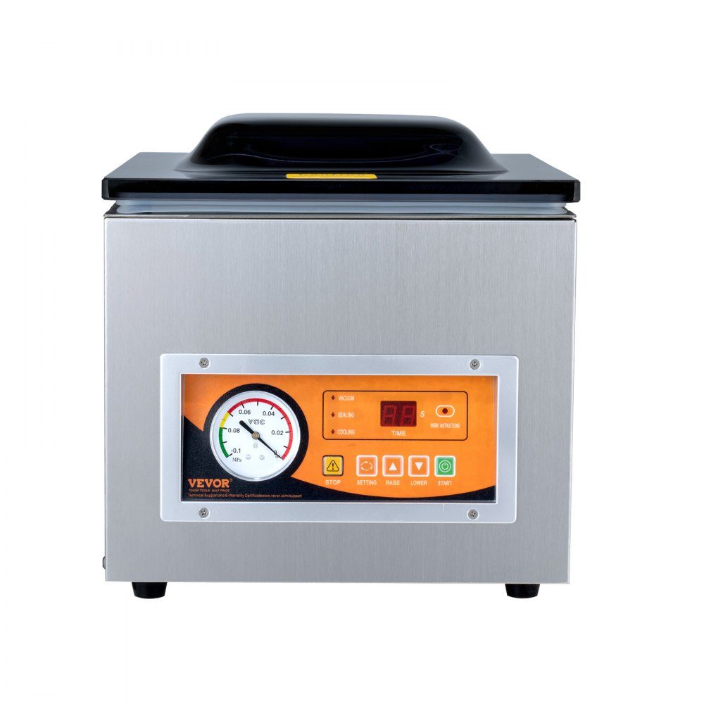 Kamervacuümmachine 260 W vacumeermachine voor vochtige gerechten, vleesmarinades enz. Compact formaat met een seallengte van 26 cm Kan worden gebruikt in particuliere keukens en commerciële ruimtes