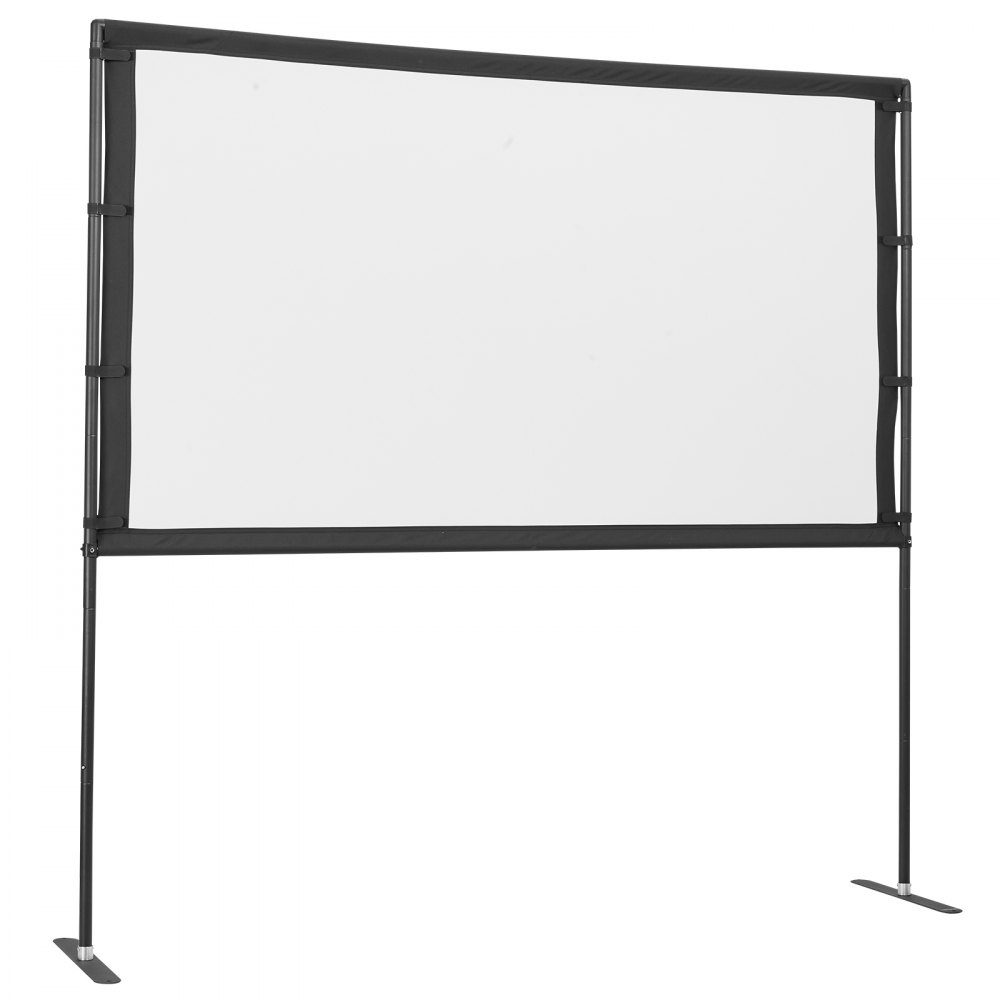 Projection Screen (80 Inch) with 160° Wide Angle & Stand, Projector Screen for Indoor & Outdoor Projector 16:9 4K HD, Portable Movie Screen with Carry Bag for Home Theater Office Presentation