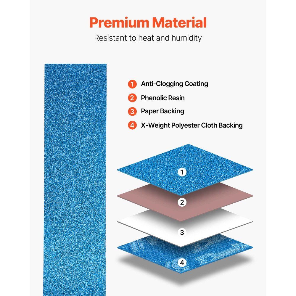 Sanding belts, 100x915mm, 10 pieces (2 each with grain size 40/60/80/120/240), made of silicon carbide, belt sandpaper belt sander, for metalworking, composite materials & plastic finishing