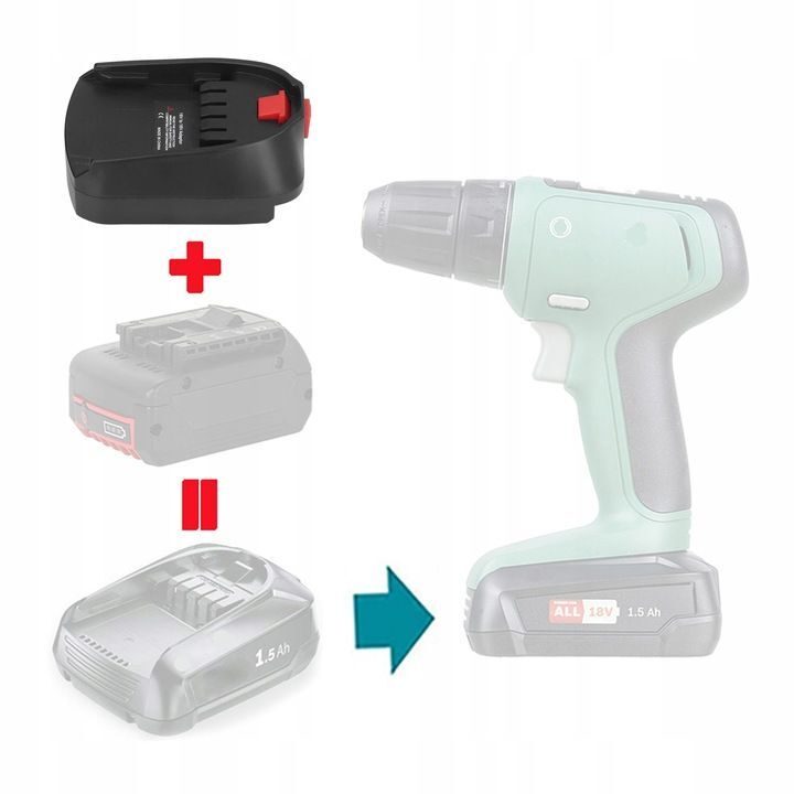 BOSCH 18V LITHIUM-IONEN-BATTERIEKONVERTER Professioneller Bosch 18V BAT618 Lithium-Ionen-Akku für alle Bosch 18V Lithium-Haushaltselektrowerkzeuge Bosch Typ B bis Bosch Typ C