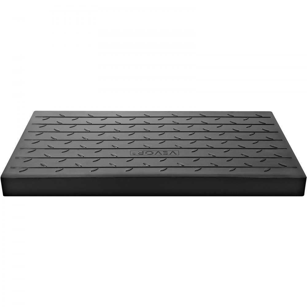 Gummischwellenrampe, Türschwellenrampe mit 6,5 cm Abstand, 3-Kanal-Kabelabdeckung, feste Gummischwellenrampe, mit einer Tragfähigkeit von 1000 kg für Rollstühle und Roller