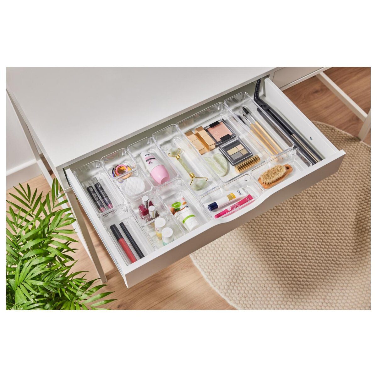 LIVARNO HOME Make-up-Organizer-Set, einzeln steckbar (13-teilig transparent)