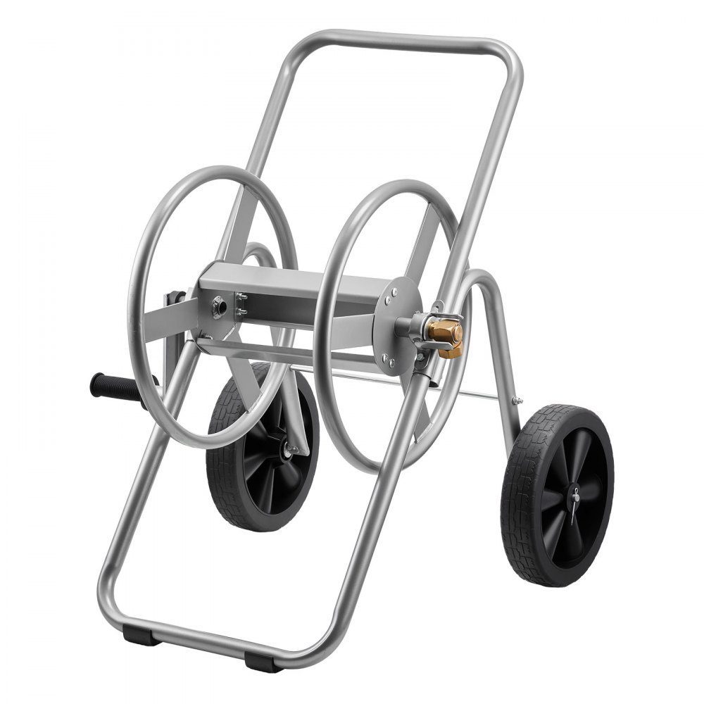 Chariot à tuyau, 6096/9144 cm, chariot à tuyau d'arrosage avec deux roues en PU, poignée et panier en maille robuste, enrouleur de tuyau, enrouleur de tuyau mobile pour l'irrigation du jardin, lavage de voiture, 530 x 650 x 740 mm
