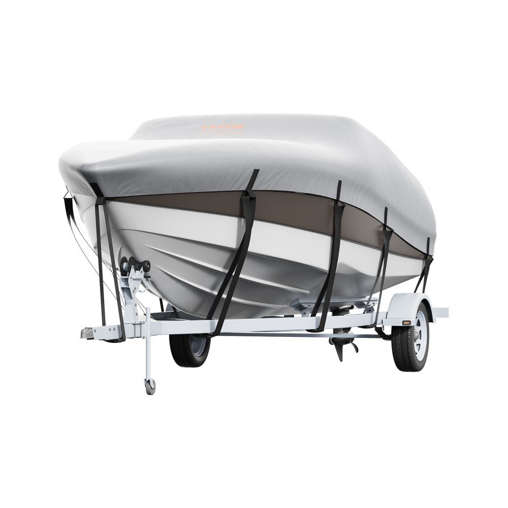 Boat tarpaulin boat tarpaulin, 518-579 cm tarpaulin inflatable boat 600D Oxford fabric boat tarpaulin cover with storage bag 435 x 300 mm, fishing boat tarpaulin grey