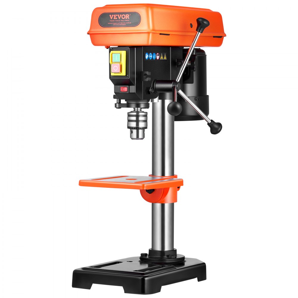 Perceuse d'établi de 203,2 mm, moteur à induction 500 W, perceuse à colonne avec vitesse réglable de 500 à 2 500 tr/min, table de travail inclinable de 0 à 45°, LED, perceuse à pilier en bois et métal Perceuse d'établi de 203,2 mm, moteur à induction 500 W, perceuse à colonne avec vitesse réglable de 500 à 2 500 tr/min, table de travail inclinable de 0 à 45°, LED, perceuse à pilier en bois et métal