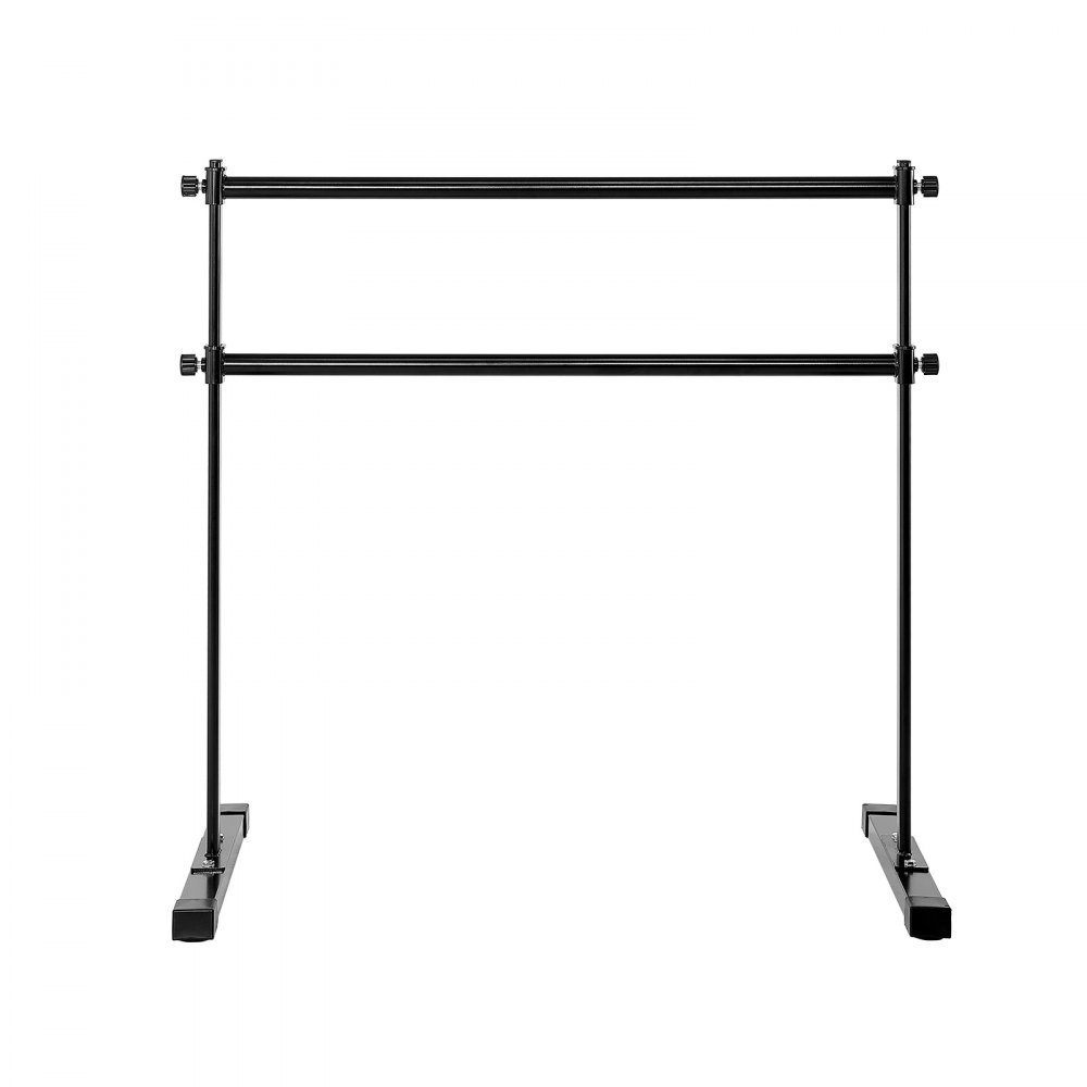 Ballet bar dance bar free-standing double bar, height adjustable (10 levels / 290-1205 mm) metal stretching bar for ballet exercises, balance training, relaxation exercises, portable