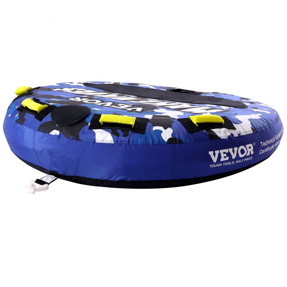 Bootsschlepprohr, aufblasbare Bootsschläuche und Schleppboote für 1–2 Personen, 340 lbs, 51,8 Zoll rundes Wassersport-Schlepprohr zum Bootsschleppen, vollständige Nylonhülle