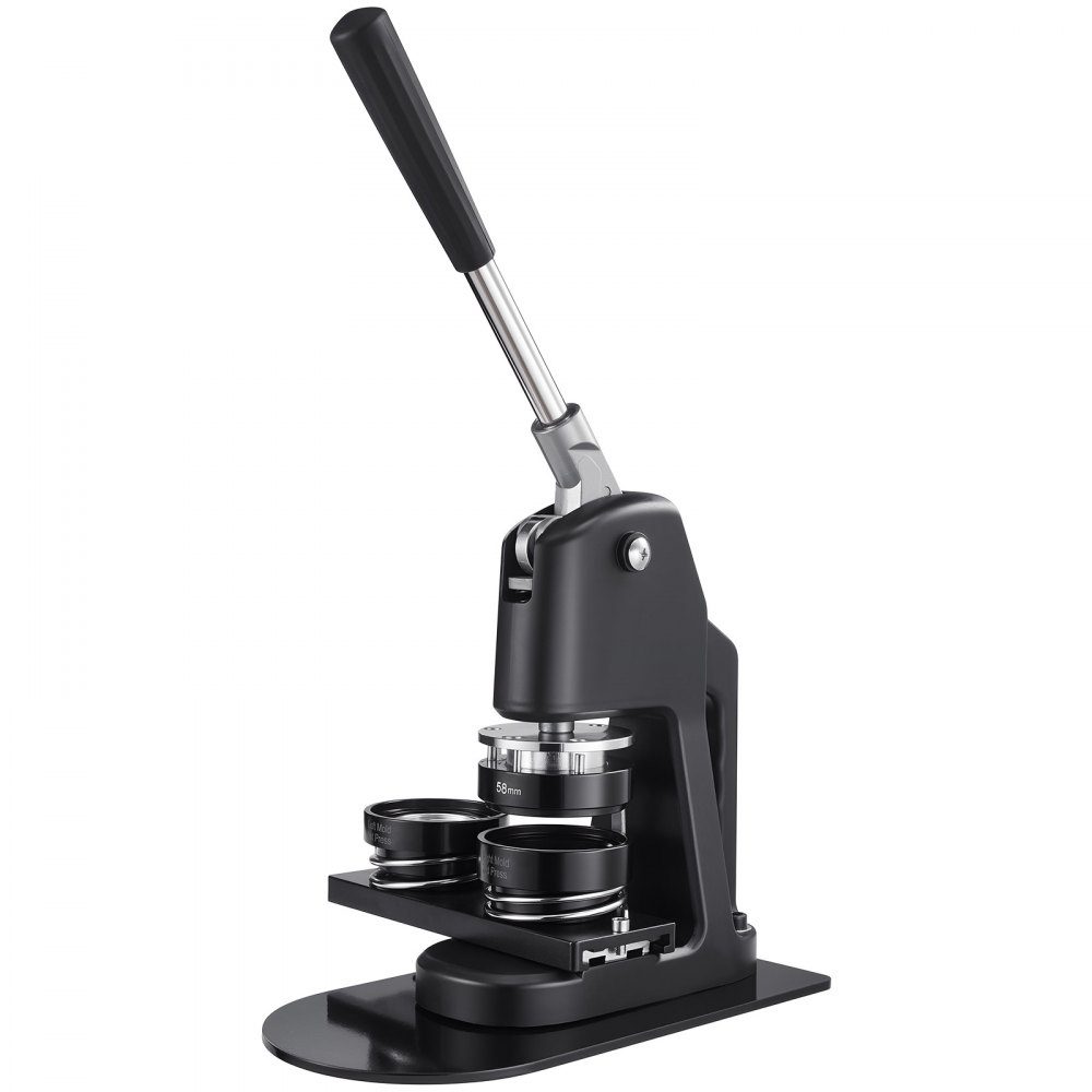 Buttonmaschine Button Maker Maschine Abzeichenstanzpresse 32 / 58 / 75 mm, Pin Maker mit 300 Buttonteilen & Kreisschneider & Zauberbuch & verstärktem ergonomischem Griff, DIY Buttonmaschine Schwarz