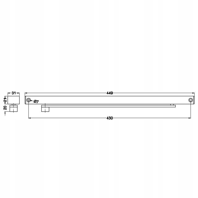 GEZE TS 3000/5000 glissière argent 068221