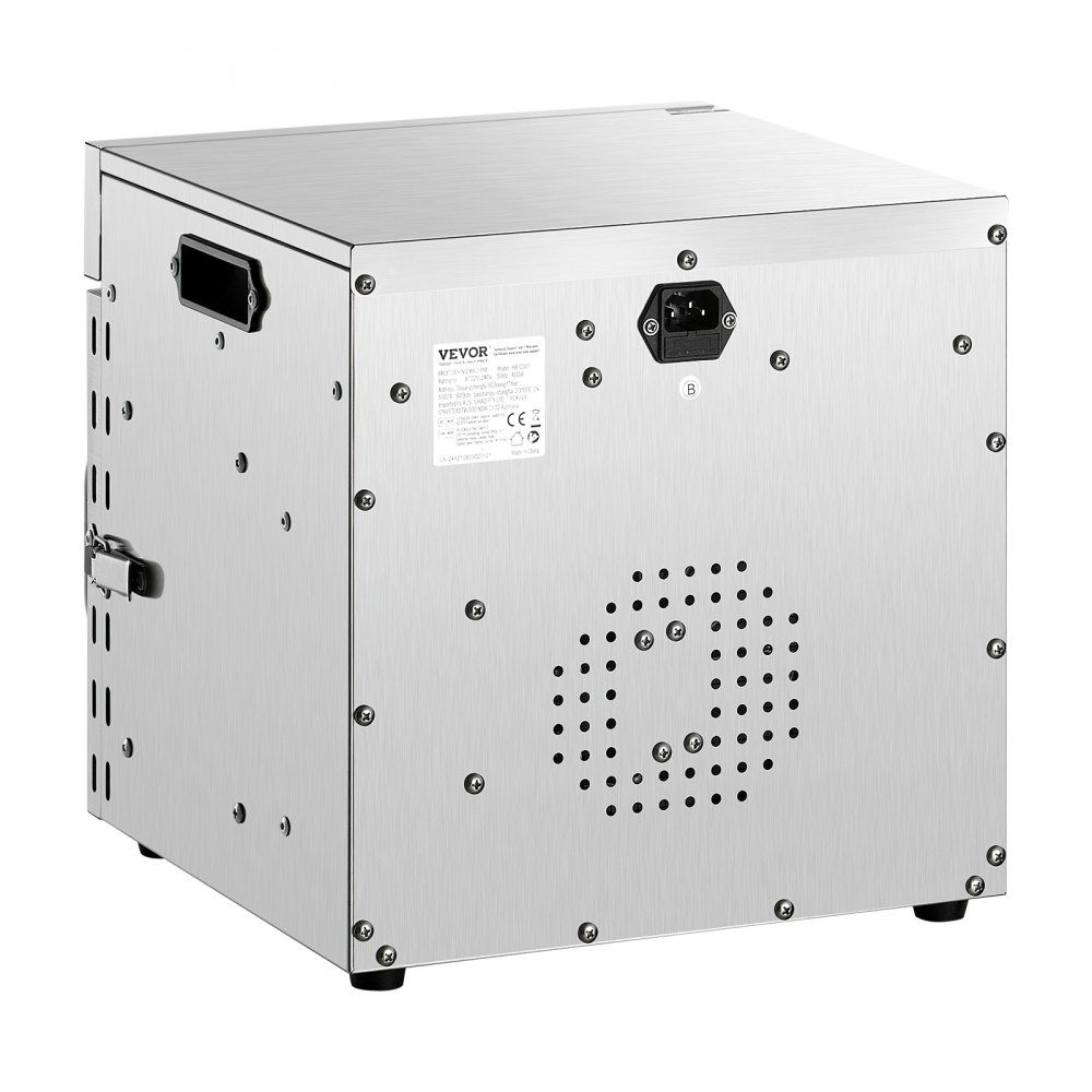 Dörrgerät Dörrgerät 8 Edelstahlschüsseln, 400 W elektrischer Lebensmitteltrockner mit einstellbarer Temperatur, Gefriertrockner für getrocknetes Fleisch, Fleisch, Obst, Gemüse, Kräuter, Hundeleckerlis