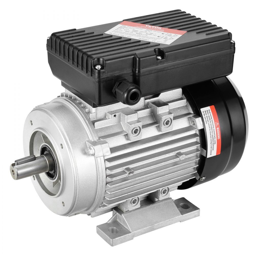 0,55 kW Elektromotor 1400 U/min AC 220–240 V 4,5 A 80 B34 Rahmen Luftkompressormotor einphasig 19 mm Keilwelle Rechts-/Linksdrehung für landwirtschaftliche Maschinen und allgemeine Geräte