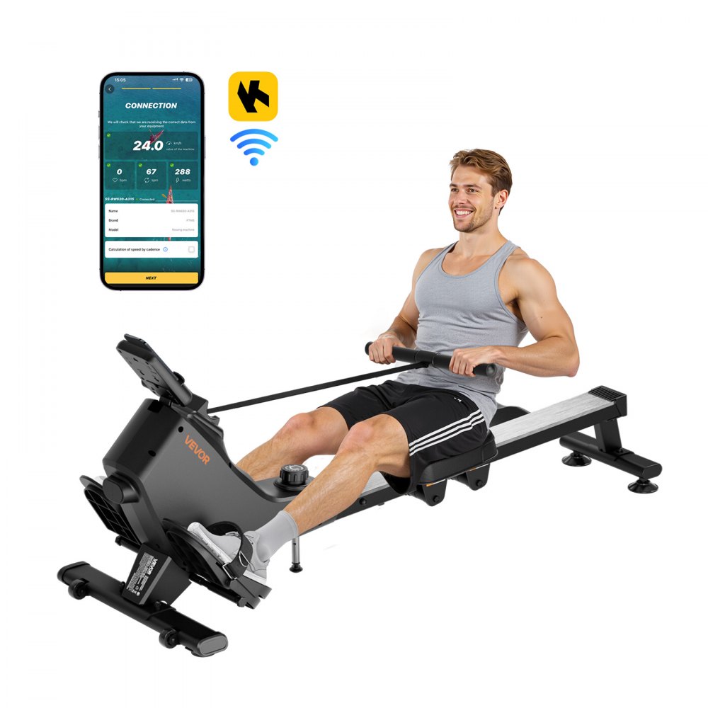 Stille magnetische roeitrainer 16 weerstandsniveaus, opvouwbare roeitrainer voor thuis met soepel katrolontwerp en LCD-monitor, compatibel met Bluetooth-app, laadvermogen van 158 kg Stille magnetische roeitrainer 16 weerstandsniveaus, opvouwbare roeitrainer voor thuis met soepel katrolontwerp en LCD-monitor, compatibel met Bluetooth-app, laadvermogen van 158 kg