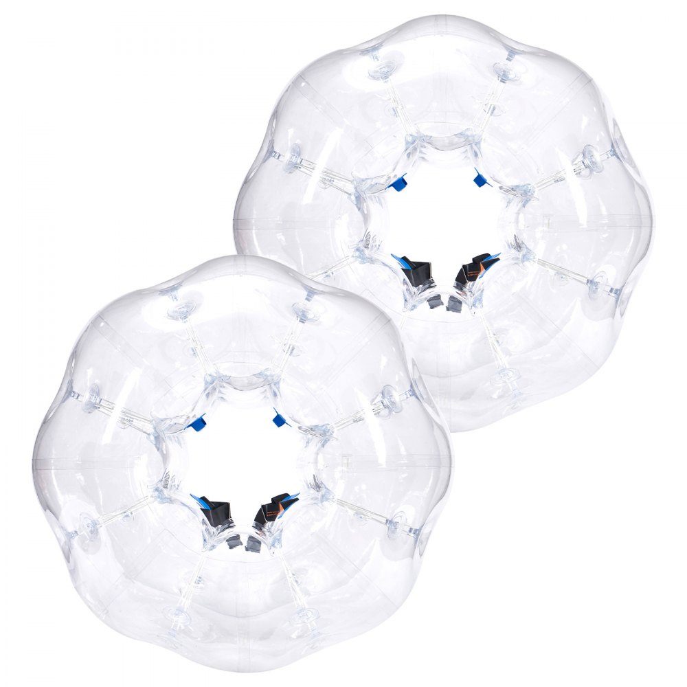 2-pack opblaasbare bumperballen, 1,2 m body Sumo Zorb-ballen voor tieners en volwassenen, 0,8 mm dikke PVC-bubbelballen voor menselijke hamsters voor buitenteamgamingspellen, Bumper Bopper-spel