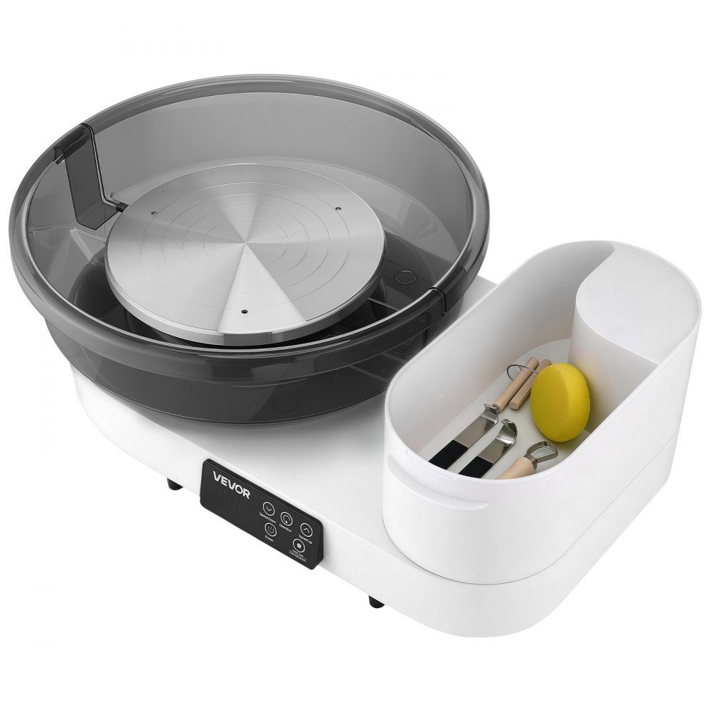 Electric Pottery Wheel 450W, Pottery Lathe 28cm/36cm Turntable, Pottery Machine with Foot Pedal and 30-300RPM Adjustable Speed ​​and Aluminum Housing, for Beginners DIY Clay Art