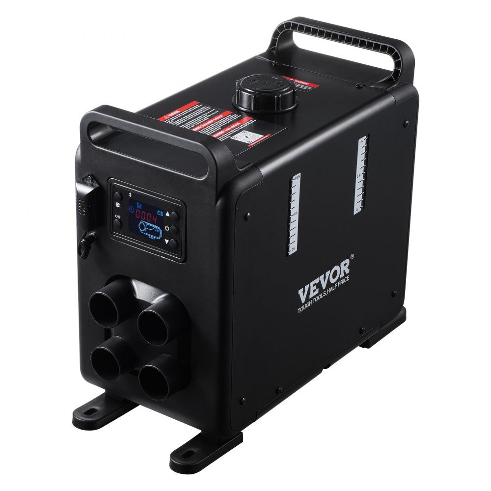 5–8 kW Diesel-Heizung, 12 V/24 V, All-in-One-Diesel-Luftheizung mit Bluetooth-App-Steuerung und Fernbedienung, Bildschirm und CO-Alarm, schnell aufheizende vertikale tragbare Diesel-Heizung