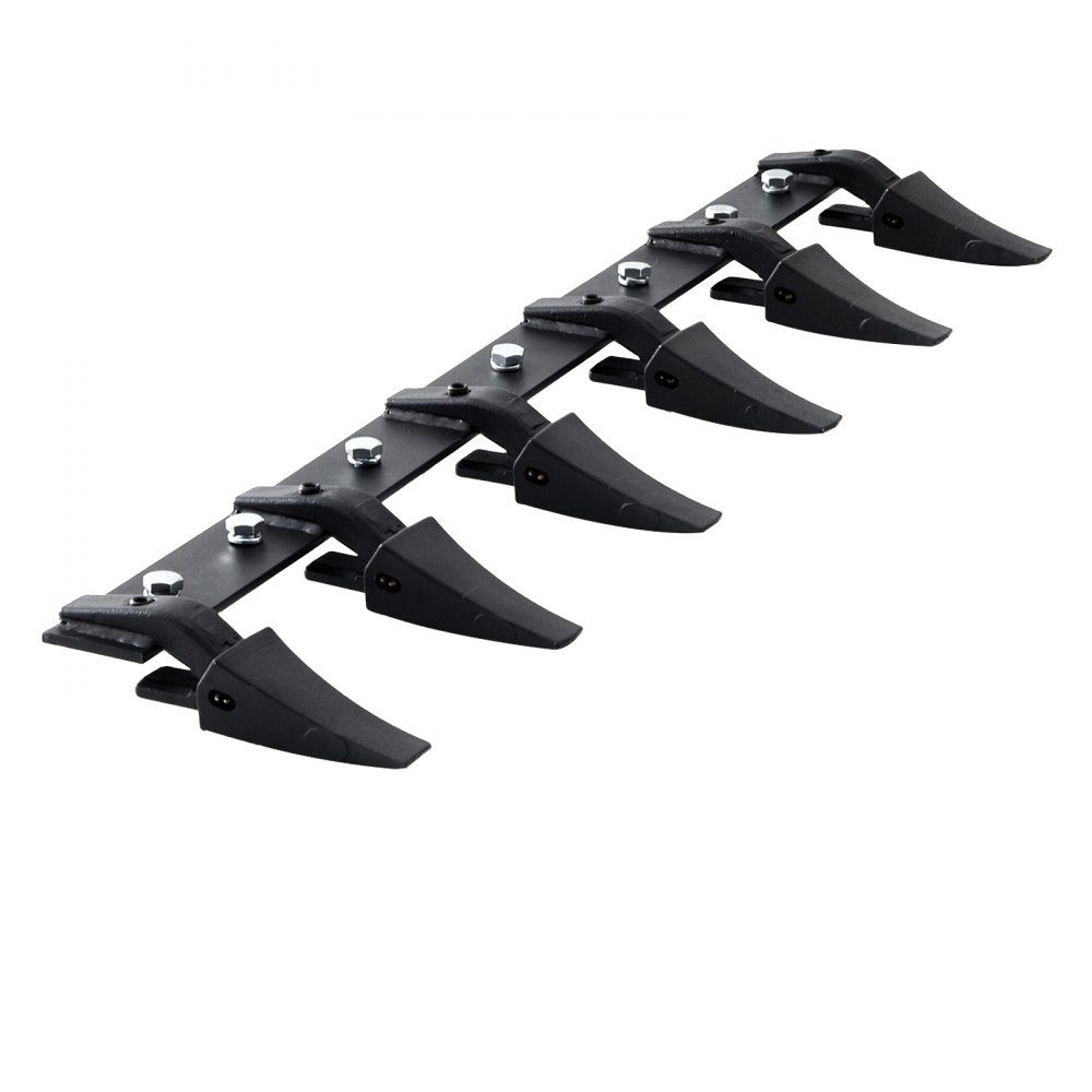 Schopstandaard, 120 cm zware tractorschep, 6 tandrail voor lader, tractor, schranklader, laadvermogen 2000 kg, vastgeschroefd ontwerp voor efficiënte gronduitgraving en schepbescherming – Artikelnr. HT-22919