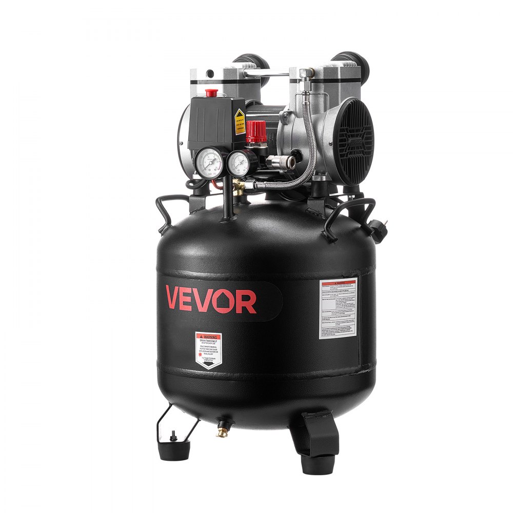 Persluchtcompressor 30 L, luchtcompressor 2 PK, 113 L/min bij 6,2 bar, max. 10 bar druk, olievrije compressortank voor autoreparaties, bandenvullen, schilderwerk, houtwerk & spijkerwerk Persluchtcompressor 30 L, luchtcompressor 2 PK, 113 L/min bij 6,2 bar, max. 10 bar druk, olievrije compressortank voor autoreparaties, bandenvullen, schilderwerk, houtwerk & spijkerwerk