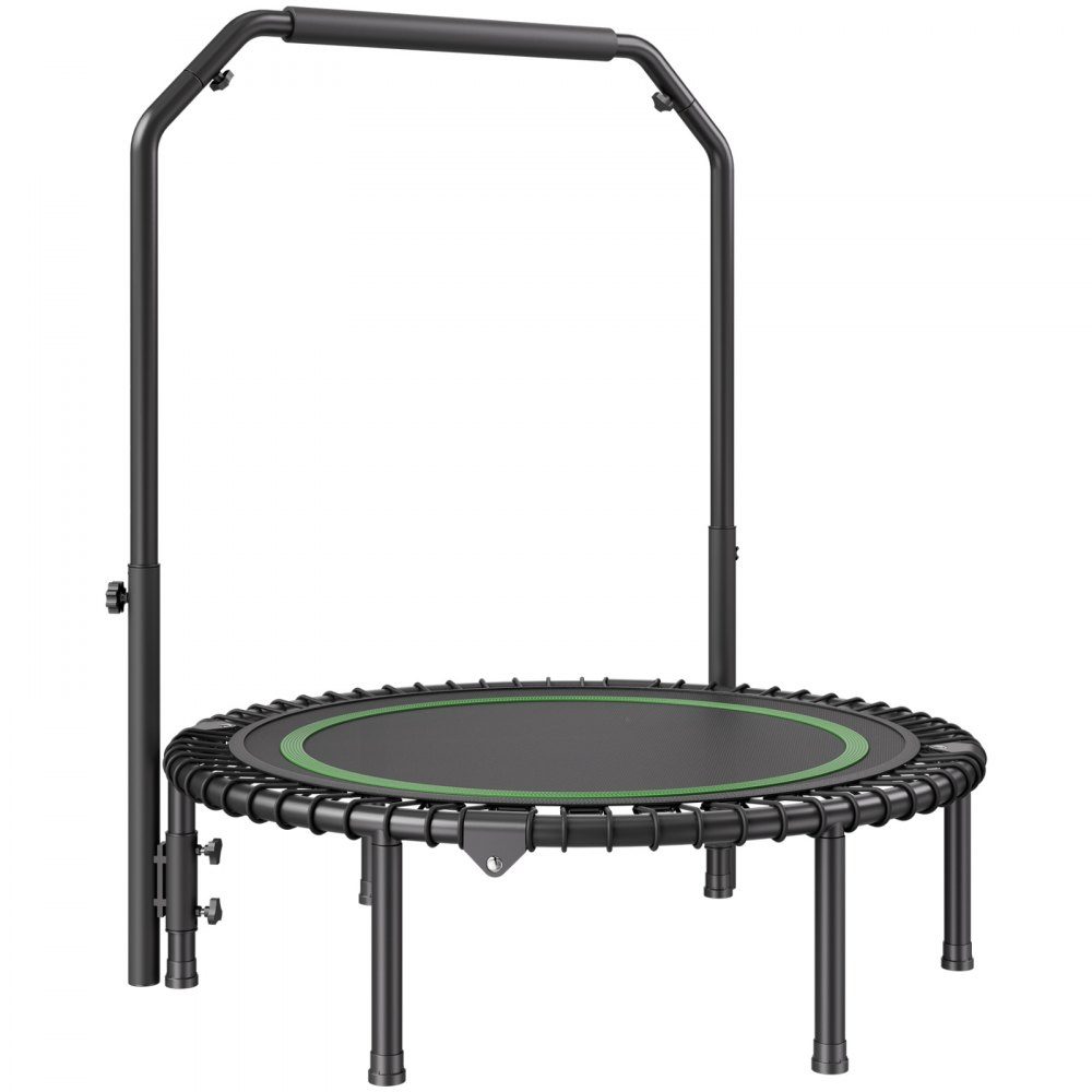 Mini trampoline pliable fitness rebondeur 1027 mm, trampoline d'entraînement résilient 150 kg, trampoline de sport rebondeur mini trampoline trampoline de jardin avec poignée en mousse réglable en hauteur sur 4 niveaux