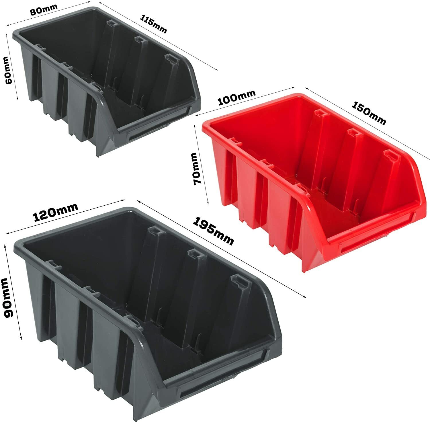 Stacking box wall shelf, workshop shelf, visible storage box, box, tool holder, hook set
