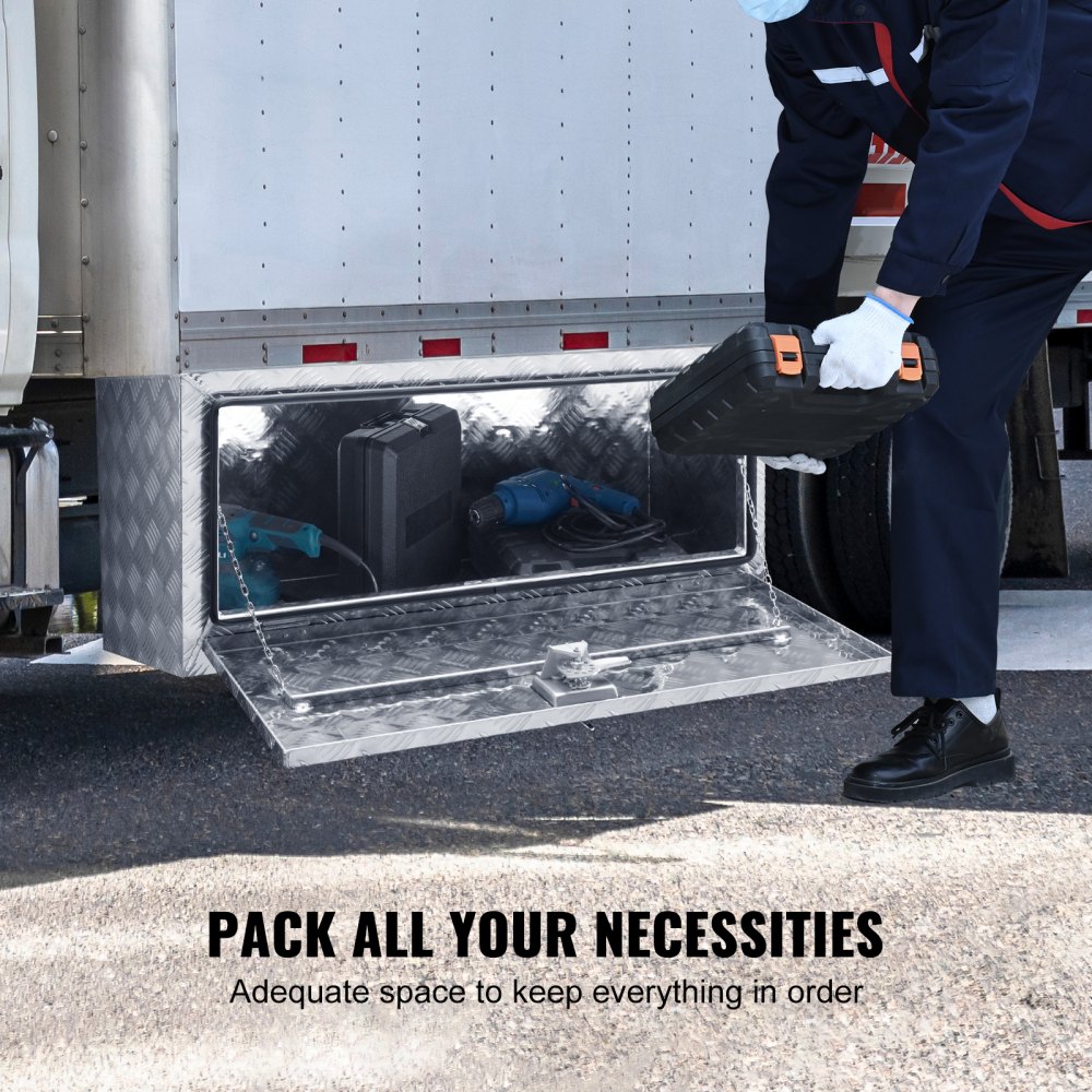 Truckbox Tool Box Trailer Box Tool Box 914x430x460mm Pickup Storage Box, Aluminum Diamond Plate Tool Box with Lock & Keys, Waterproof Trailer Storage Box Truckbox Tool Box Trailer Box Tool Box 914x430x460mm Pickup Storage Box, Aluminum Diamond Plate Tool Box with Lock & Keys, Waterproof Trailer Storage Box