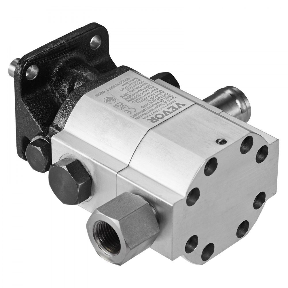 Hydraulische Holzspalterpumpe, 60 l/min, 2-stufig, 276 bar, Holzspalterpumpe, 1 Zoll Einlass, 1/2 Zoll NPT-Auslass, 3600 U/min, hydraulische Aluminium-Zahnradpumpe für Holzspalter mit kleinem Motor, Schneepflug