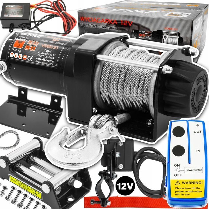 ELEKTRISCHE SEILWINDE 12V 1130kg – Ihre Offroad-Lösung!