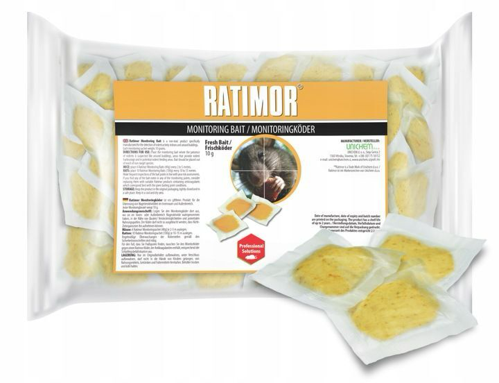 1 kg spezieller Rattenköder, Mäuse, Rattenköder, Bekämpfung von Rattengift, hochwirksames Set, Ratimor-Pads, Nuss-Vanille-Geschmack