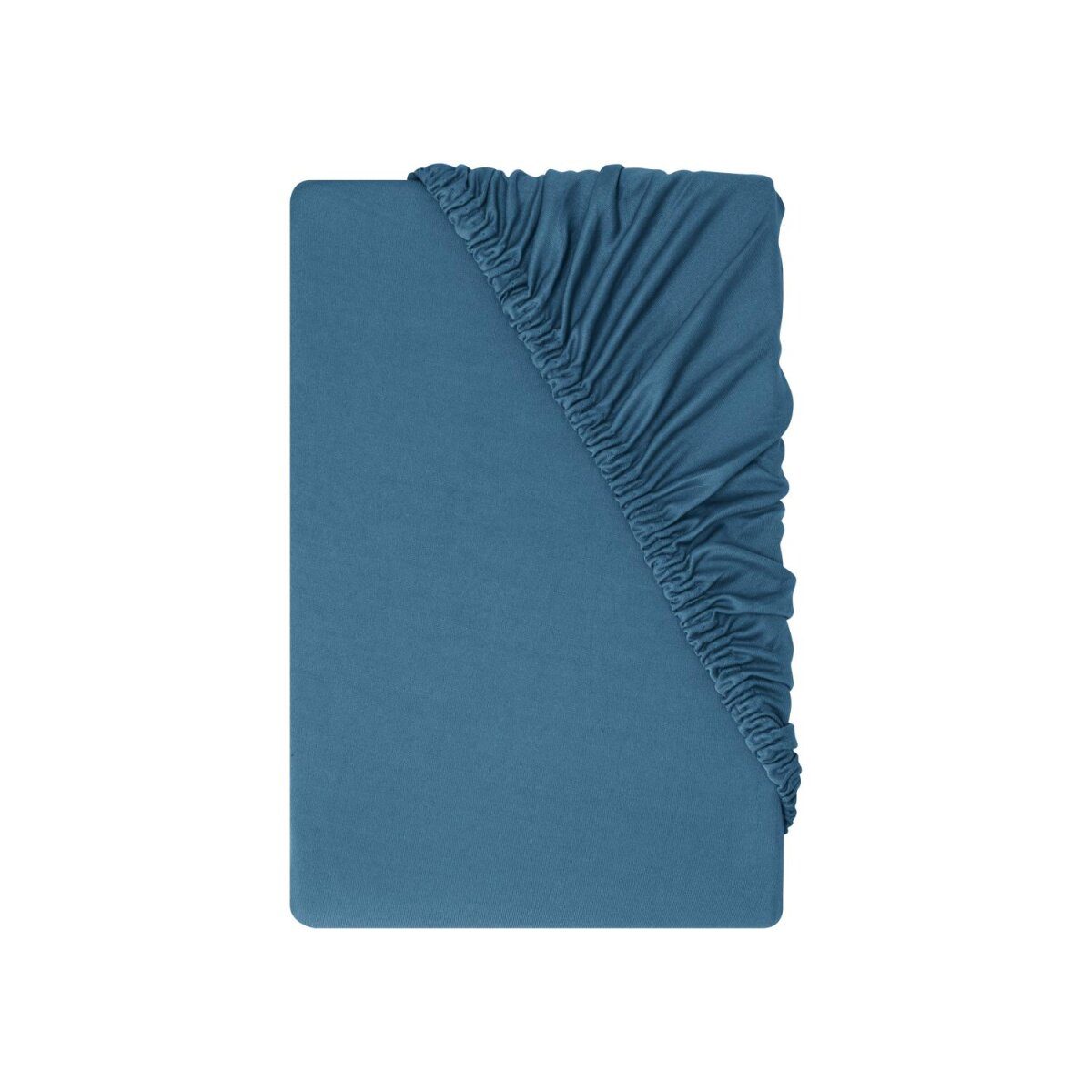 LIVARNO Spannbettlaken, Mikrofaser Jersey, 180-200 cm, blau